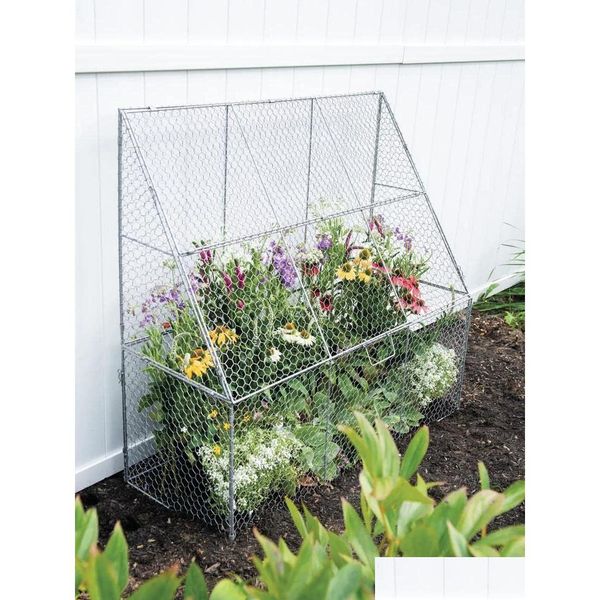 Outros Home Garden Gardeners Supply Company Chicken Wire Cloche Flat Back Crop Coop Resistente Metal Flower Garden Plantas e Quintal Ve Otsbq