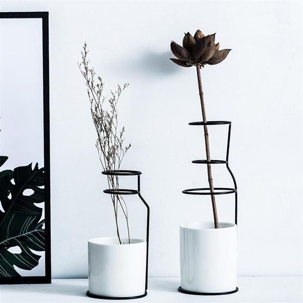 Decorazione nordica Home Art Design Ceramica Vaso in ceramica Stile minimalista scandinavo Accessori per la decorazione della casa Modern2542