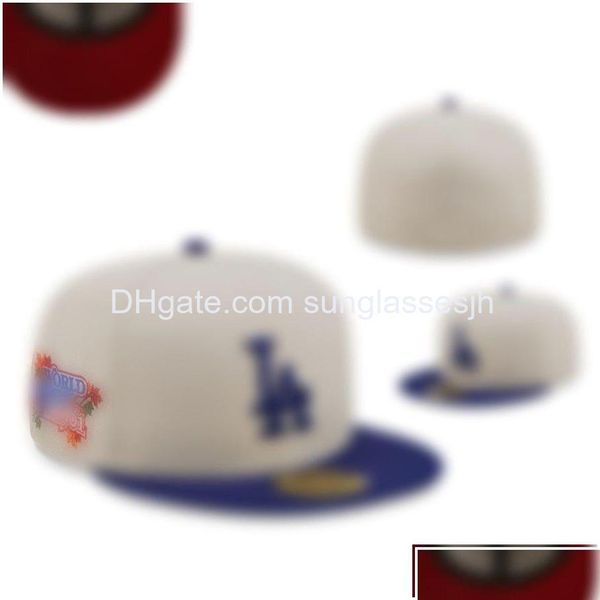 Cappellini da baseball Cappellini da baseball Stilista aderente Cappelli Snapbacks Hip Hop Colore nero Visiera piatta Fl Taglia Chiuso Cotone Baseball Fottball Sport Dhvc2