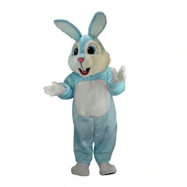 Neuestes blaues Kaninchen-Maskottchen-Kostüm, Karneval, Unisex-Outfit, Weihnachten, Geburtstag, Party, Outdoor-Festival, Anzieh-Werbe-Requisiten für Damen und Herren