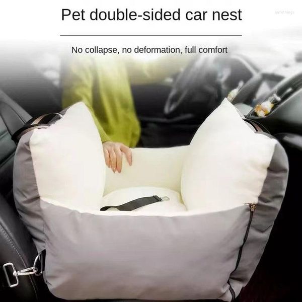 Tampas de assento de carro Cama de segurança Pet Pad Kennel Tecido de casal de casal totalmente removível e lavável Tampa de cão