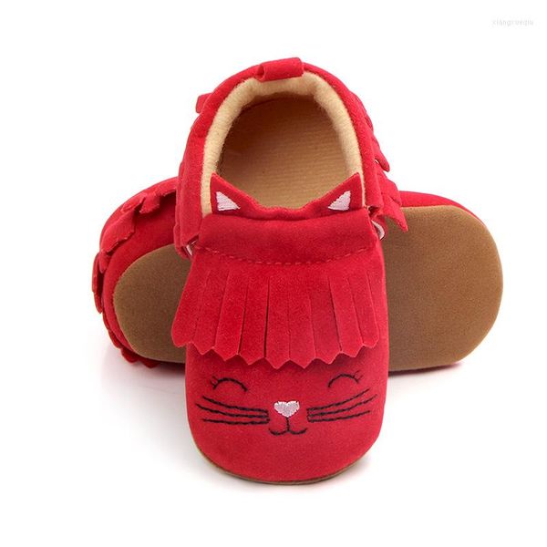 First Walkers 4 Farben Niedlicher Tierdruck Anti-Rutsch-Pu-Leder Krippe Mädchen Jungen Turnschuhe Babyschuhe 0-18 M