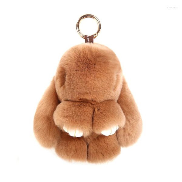 Chaveiros 13cm Real Pur Pompon Keychain Women Girls Chain Key Chain On Bag Car Carrinha Feminino Jóias Toys de Casamento Presente Presente