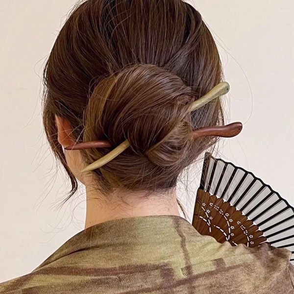 Fermagli per capelli Bastoncini di legno vintage per donna Bastoncini per capelli classici cinesi con disco Bacchette Forcine per capelli Accessori moda