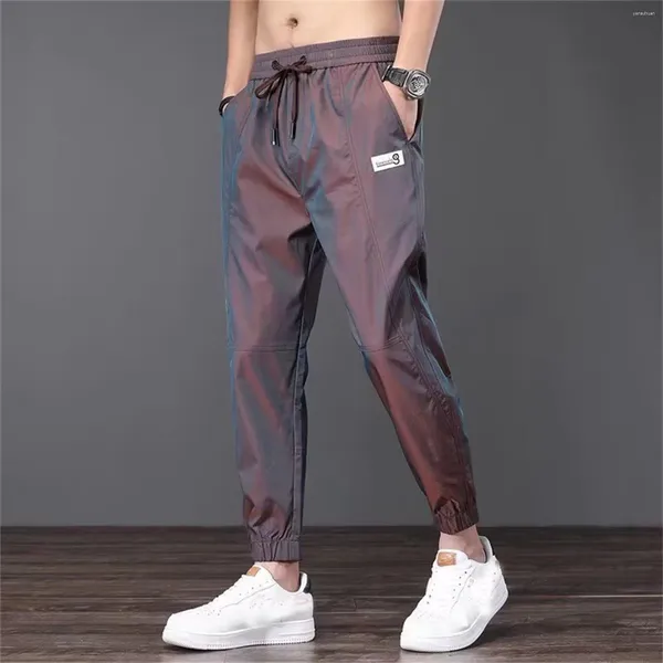 Pantaloni da uomo vestibilità ampia casual al ginocchio alla moda abbigliamento sportivo alla moda minimalista semplice taglio piccolo Jean House Bedroom