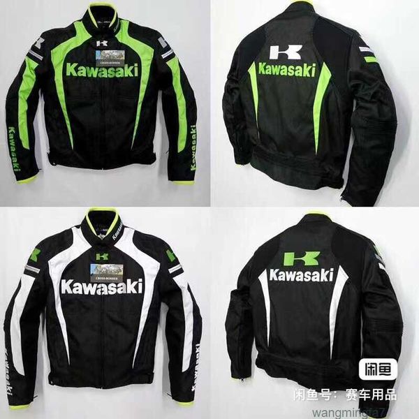 Fatos masculinos Kawasaki Novo Oxford Racing Suit All Season Equitação Terno Cross Country Anti Fall Jacket Hni8