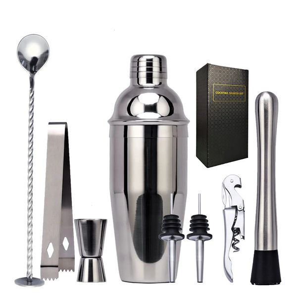 Barwerkzeuge Drmfiy 1–30 Stück 750/550 ml Boston Cocktail-Shaker-Set, Barkeeper-Werkzeuge, 30/60 Unzen Edelstahl-Martini-Shaker mit Weinregal-Ständer 231124