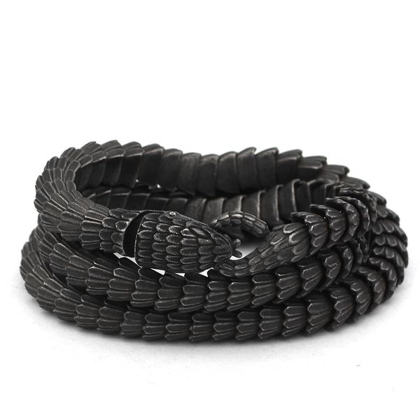 Strands Strings Snake Gothic Biker Punk Colar Jóias Aço Antelhado 230422