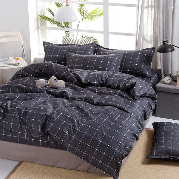 Bedding Sets Home Textile Flower Duvet Tampa Chegada Quilts 150 200cm Capas de edredom extra Single El Grey Linen