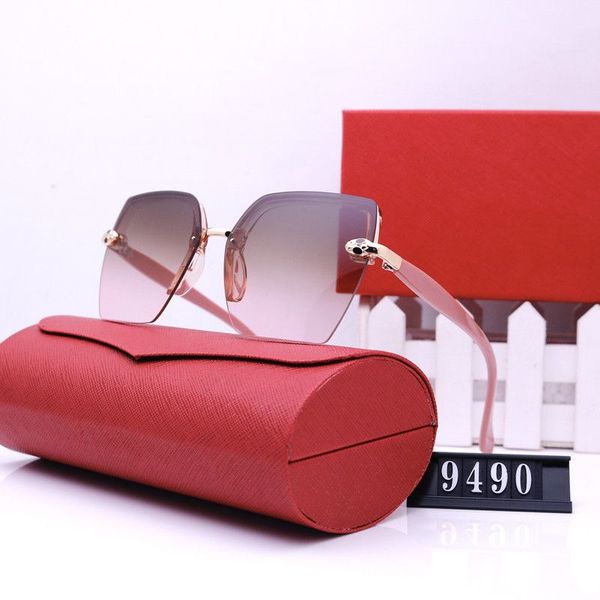 Gafas de sol clásicas de diseñador de marca, gafas de sol con bisagra de Metal de alta calidad, gafas para hombre, gafas de sol para mujer, lentes y caja UV400