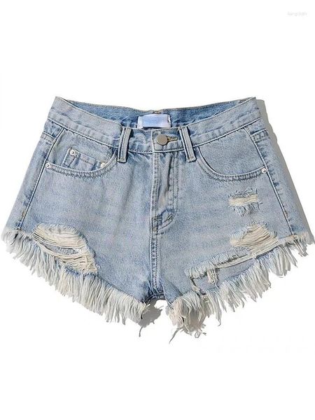 Shorts femininos azuis curtos jeans mulheres moda coreana cintura baixa sexy calças apertadas streetwear emagrecimento roupas rosa denim