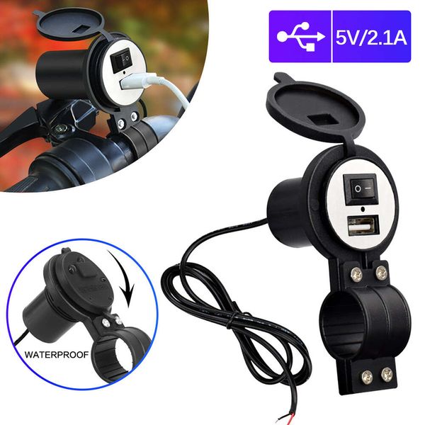 Nuovo caricatore USB per auto 12V caricatore per slot USB 2.0 per moto con adattatore per presa di corrente caricatore per telefono per moto impermeabile