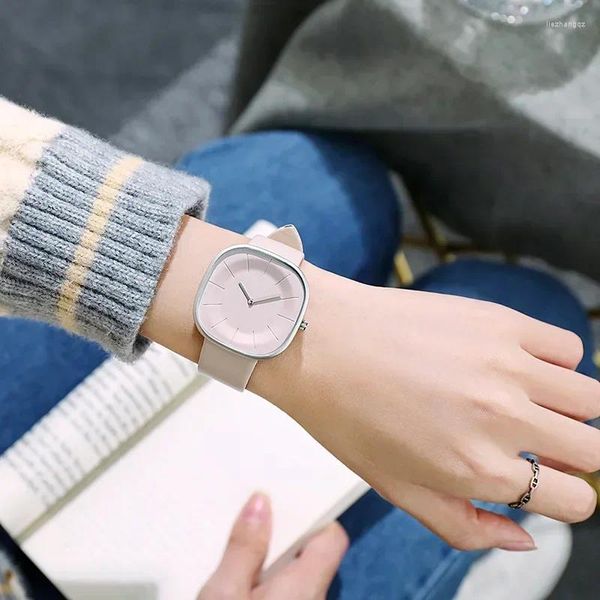 Orologi da polso Design di nicchia Arte Temperamento creativo Orologio Studentessa Stile giapponese Minimalista Tè al latte Zolletta di zucchero Alla moda