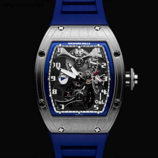 Richardmill Orologio Orologi meccanici svizzeri Richar Miller Rm014 V2 Tourbillon Perini Navi Cup Platinum Skeleton Carbon