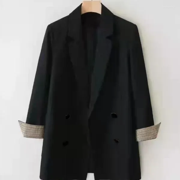 Abiti da donna Blazer Capispalla larghi Colorblock Cappotti e giacche femminili neri Abito classico in offerta con abbigliamento