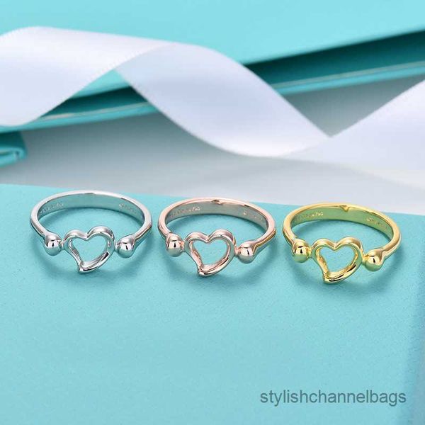 Ringas de banda Anel de aço inoxidável LuckyOverflow Best Friend Friend New Fashion Gold Color Heart Heart Wedding Rings for Woman Jewelry Gift