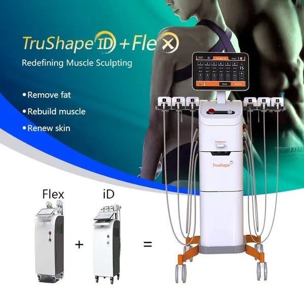 Profissional de redução de gordura vertical de gravação foco monopolar rf trusculpt id 3d escultura de trushape id e celulite flexível menos dispositivo