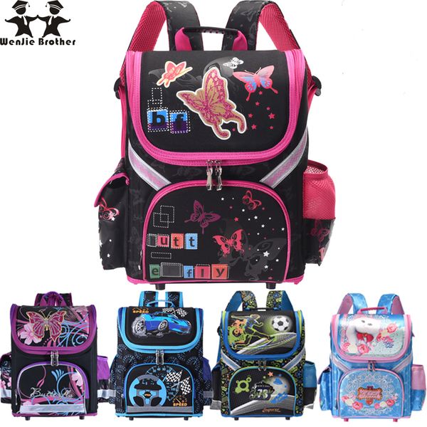 Zaini Wenjie Brother Kids Butterfly Schoolbag Zackpack Eva Piegata per bambini ortopedici Borse per ragazzi per ragazzi e ragazze Mochila Infantil 230424