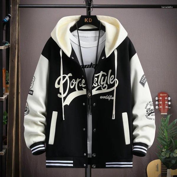 Männer Jacken 2023 Mode Straße Herbst Mantel Hip Hop Mit Kapuze Baseball Anzug Paar Vielseitige Lose Entspannte Leichte Sportswear Jacke