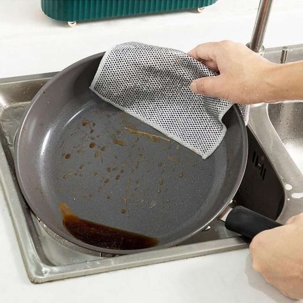 Nieuw Schoon Gebruiksvoorwerp voor Keuken Draad Vaatdoek Roestverwijdering Olie Magnetron Schone Benodigdheden Gereedschap Vaatdoeken Magische schoonmaakdoekje