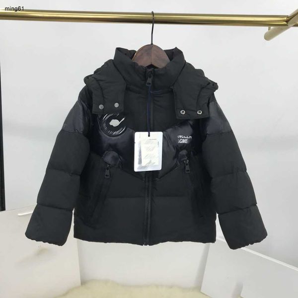 Marka Down Kid Ceket Kapşonlu Bebek Ceket Boyutu 110-160 Siyah Leke Dayanıklı Erkek Out Giyim Kış Çocuk Tasarımcı Kıyafetleri NOV25