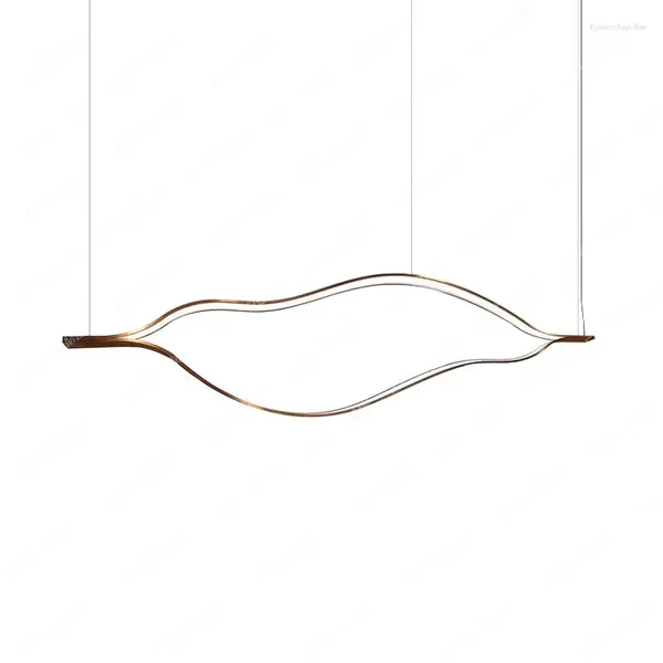 Pendelleuchten Nordic Moderne Mode Kreative Unregelmäßige Wellenform Wohnzimmer Lobby Club Dekoration Kronleuchter Licht Lampe