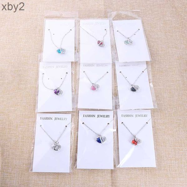 Colares de pingente de coração colar de pingente para mulheres moda 925 correntes de prata esterlina encantos jóias zircão cristal diamante strass senhoras amor colar