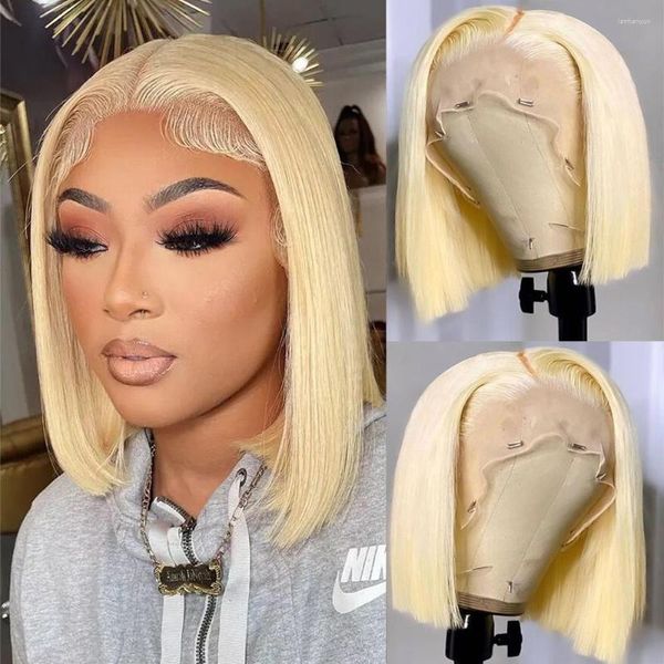 Bob Wig Bob 613 Mel Blonde Color Brasileiro t reta Parte de renda Fronte