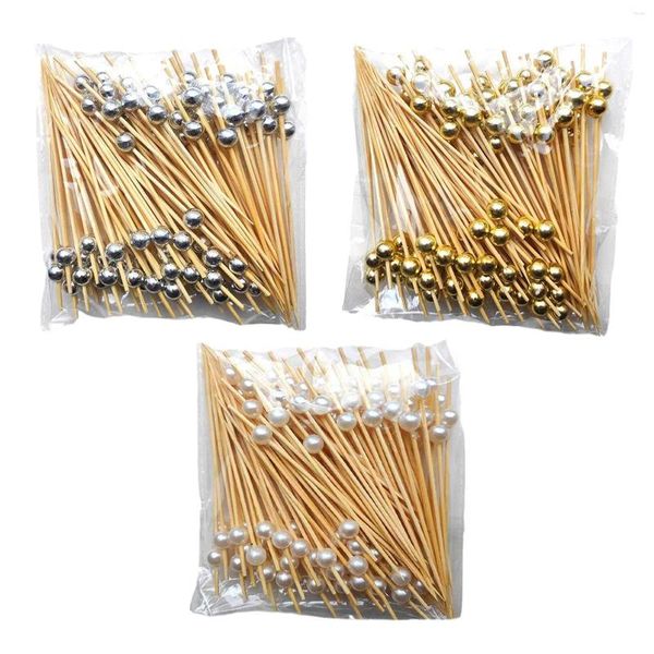 Garfos 300 peças espetos de bambu decorativos de madeira folho picaretas cocktail varas para aperitivo suprimentos de festa de casamento sanduíche feriado