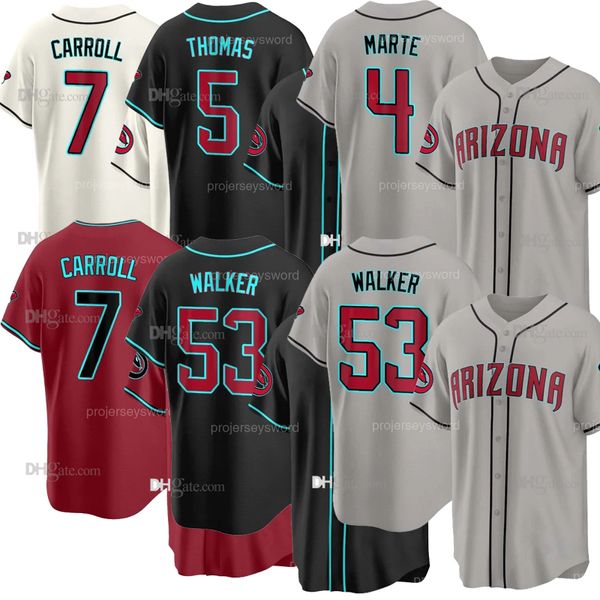 Personalizzato S-4XL Corbin Carroll 2024 New Jersey Randy Johnson Ketel Marte Lourdes Gurriel Jr. Alek Thomas Gabriel Moreno Brandon Pfaadt Christian Walker Nick Ahmed Maglia