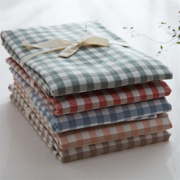 Корпус наволочки Pure Cotton Pillowcase Простая сетка в стиле клетки удобная крышка 20x30 дюймов.