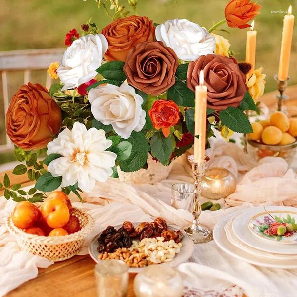 Dekorative Blumen, vielseitig verwendbar, künstliche Brautsträuße, Hochzeitshintergrund, Bogenblume, Babyparty, Kuchendekoration, Restaurantatmosphäre