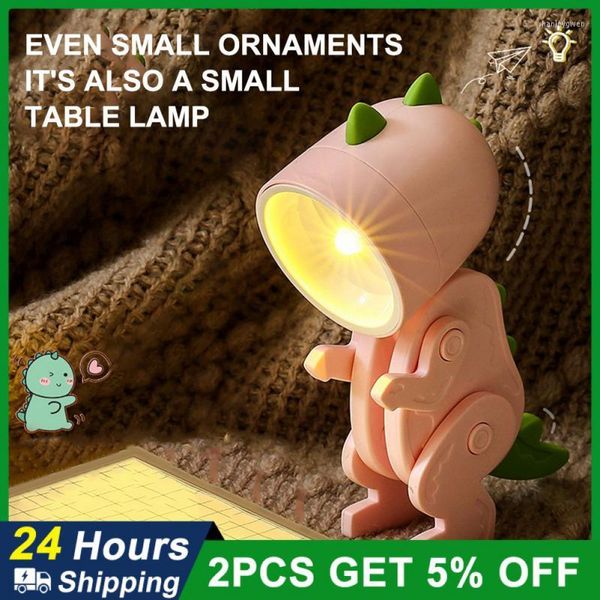 Tischlampen Nachtlicht Wiederaufladbare Kreative Großhandel Schlafzimmer Wohnzimmer Dekor USB Lampe Hohe Qualität 2023 Lesung Mini Dinosaurier