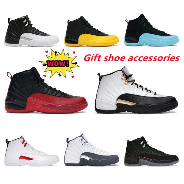 Jorden 12s Herren Basketballschuhe Jumpman 12 Herren Trainer Schwarz Taxi Flu Game Hyper Royal Royalty Taxi Nylon Michigan Gym Red Sportturnschuhe