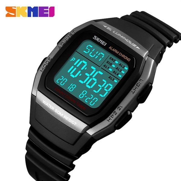 Skmei Luxury Brand Men Analog Digital Sports Watches Militar Militar Homem Man Compation Digital Watch Relogio Masculino 1278314D