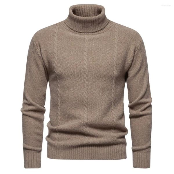 Männer Pullover Pullover High Street Stil 2023 Herbst Winter Einfarbig Runde Kragen Langarm Lose Swetaers