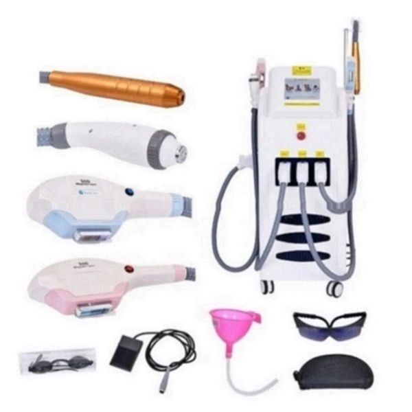 Macchina per la depilazione laser Due manici magneto-ottici OPT IPL RF Laser Permanent Hair Removal attrezzature per saloni di bellezza