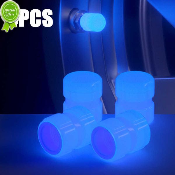 Nuovo in Mini Car Luminoso Tappi valvola pneumatici Auto Moto Moda Coperchio valvola vuoto Copriruota blu Accessori auto Esterno