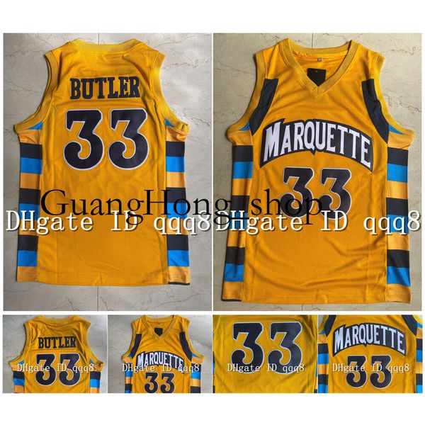 Top Quality 33 Jimmy Butler Jersey Marquette Golden Eagles High School Movie College Basketball Jerseys Verde Camisa Esportiva S-XXL Raro
