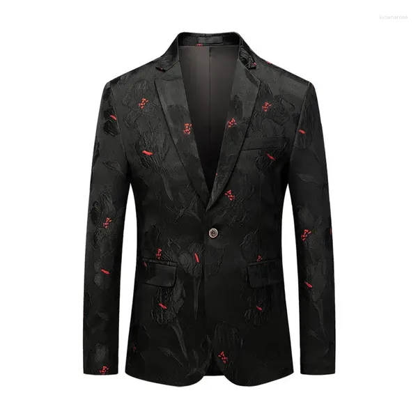 Erkek Suit 2023 İlkbahar ve Sonbahar Sezonu Büyük İş Kıyafet Siyah Tek Parça Küçük