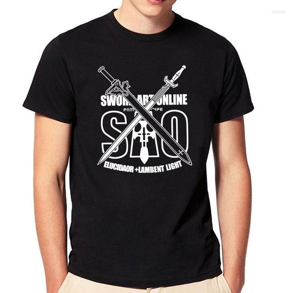 Herren T-Shirts Sommer Männer Frauen Shirt Anime Sword Art Online T-Shirt Kurzarm T-Shirts Lässige Baumwolle Sportwear Cosplay Kleidung Hip-Hop