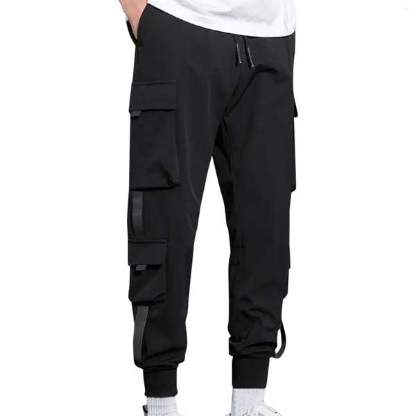 Pantaloni da uomo sportivi Harlem larghi taglie forti nove pantaloni cargo casual pantaloni sportivi multitasche con piedi raggruppati per uomo