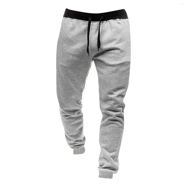 Pantaloni da uomo Uomo Casual Hip Hop Tinta unita Polsino con lacci Allenamento con tasca Calda per uomo Autunno Inverno Ropa Hombre