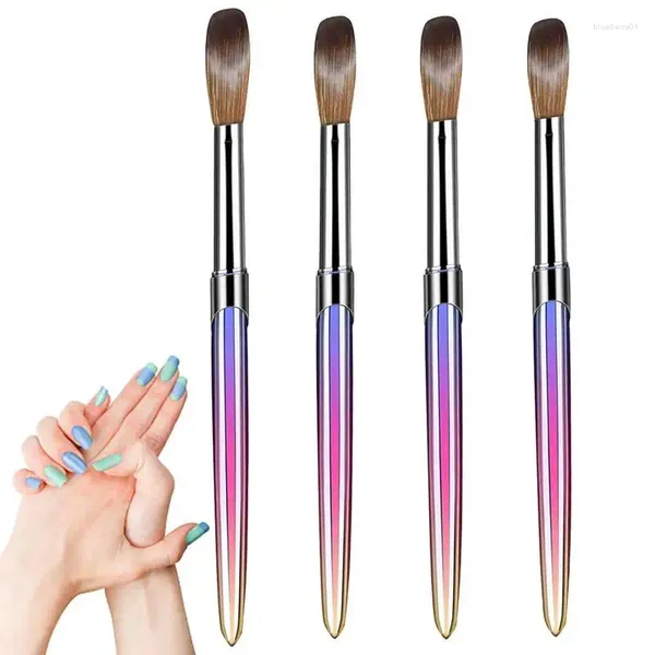 Nail Art Kits Farbverlauf Ombre Pinsel Set 4 Stück Metallgriff Acryl Pinsel Maniküre Werkzeuge für Zuhause und