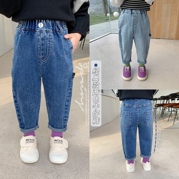 Джинсы Slim Spring осенние джинсы брюки мальчики детские брюки детская одежда для подростков формальная открытая высококачественная 230424