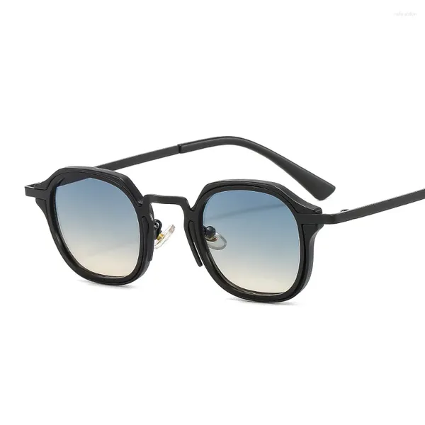 Sonnenbrille Evove Steampunk Männer Frauen Kleine Quadratische Vintage Sonnenbrille für Männer Schwarz Farbverlauf Shades Retro Brillen