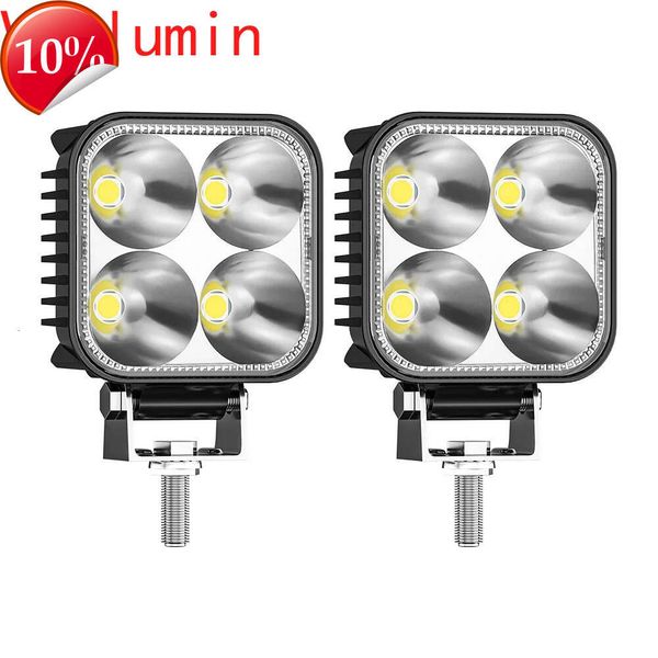 Nova lâmpada de trabalho led para automóvel, sempre brilhante, piscando, 4led, holofote 9-30 v20w, luz auxiliar, caminhão, motocicleta, farol, barra de led