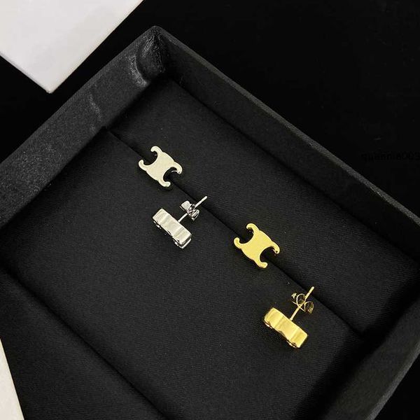Orecchini a bottone di lusso in oro con orecchini di design per donne, ragazze, orecchini a bottone, gioielli, orecchini di San Valentino