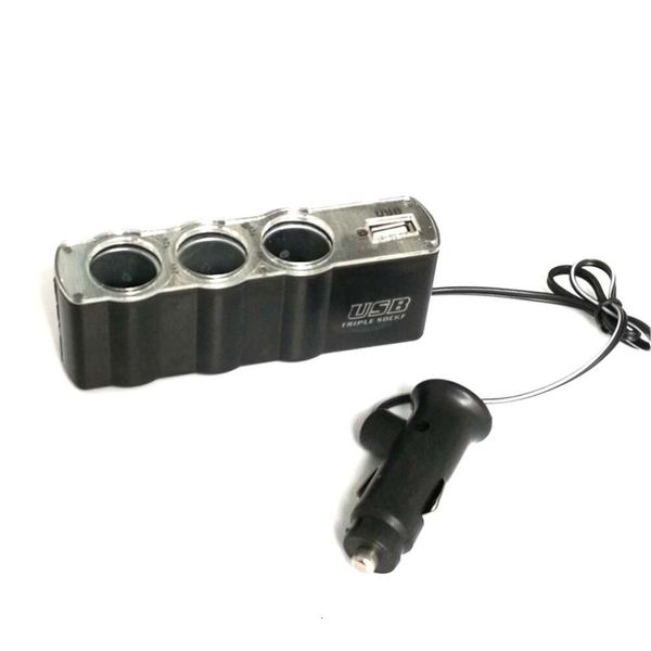 Neue ungewöhnliche Auto-Zigarettenanzünder-Splitter-Buchsen, USB-DC-Ladegerät-Adapter, 12 V, 3-Wege