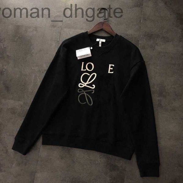 Erkek Hoodies Sweatshirts Designer Luxury Loes Klasik şık çok yönlü rahat yeni nakış yuvarlak boyun kazak s1gi